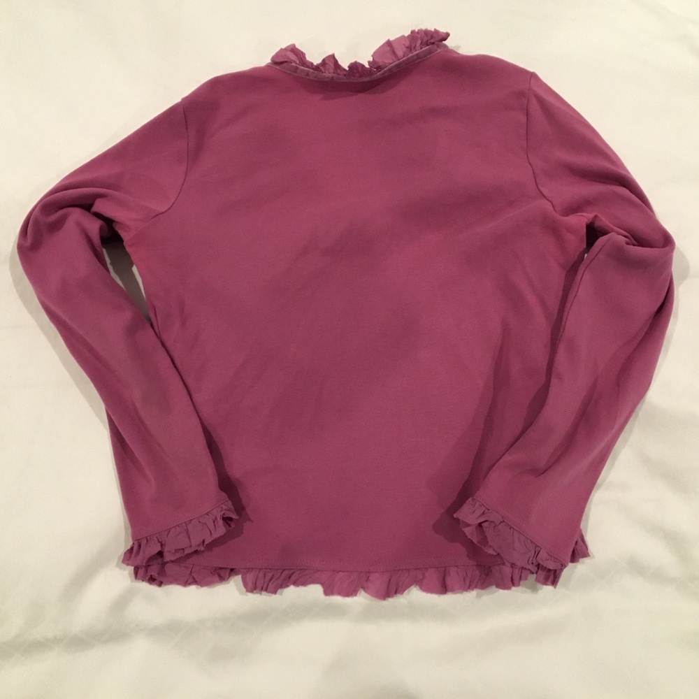 Women's Ruffled Pink Sweater - Picture 4 of 4